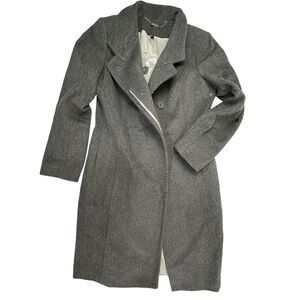 NEW White House Black Market Wool Blend Coat Size XS P Petite Gray NWOT